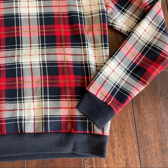 Forever 21 Red Black Plaid Pullover Sweatshirt - Picture 4 of 4